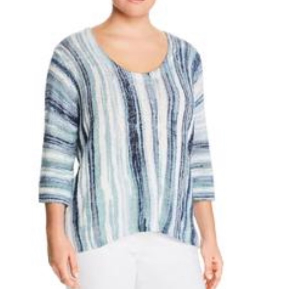 Nic+Zoe Boardwalk Striped 3/4 Sleeve Pullover Sweater XS, XXL - Picture 8 of 9